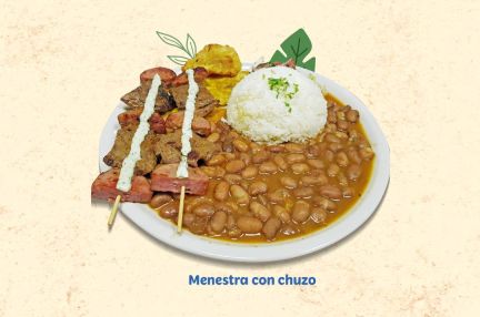 menestra con chuzo ecuatoriano