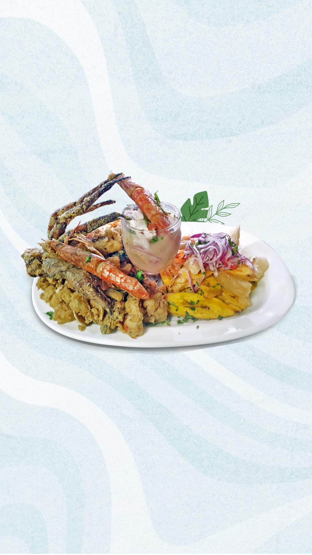 fuente de mariscos ecuatoriano