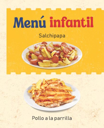 menú infantil ecuatoriano