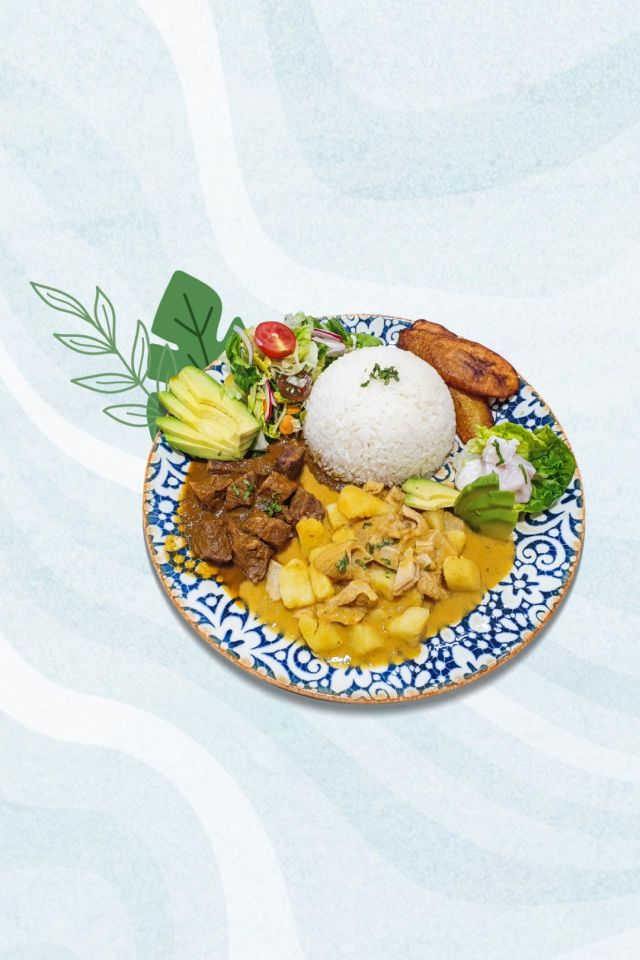 plato de bandera ecuatoriana